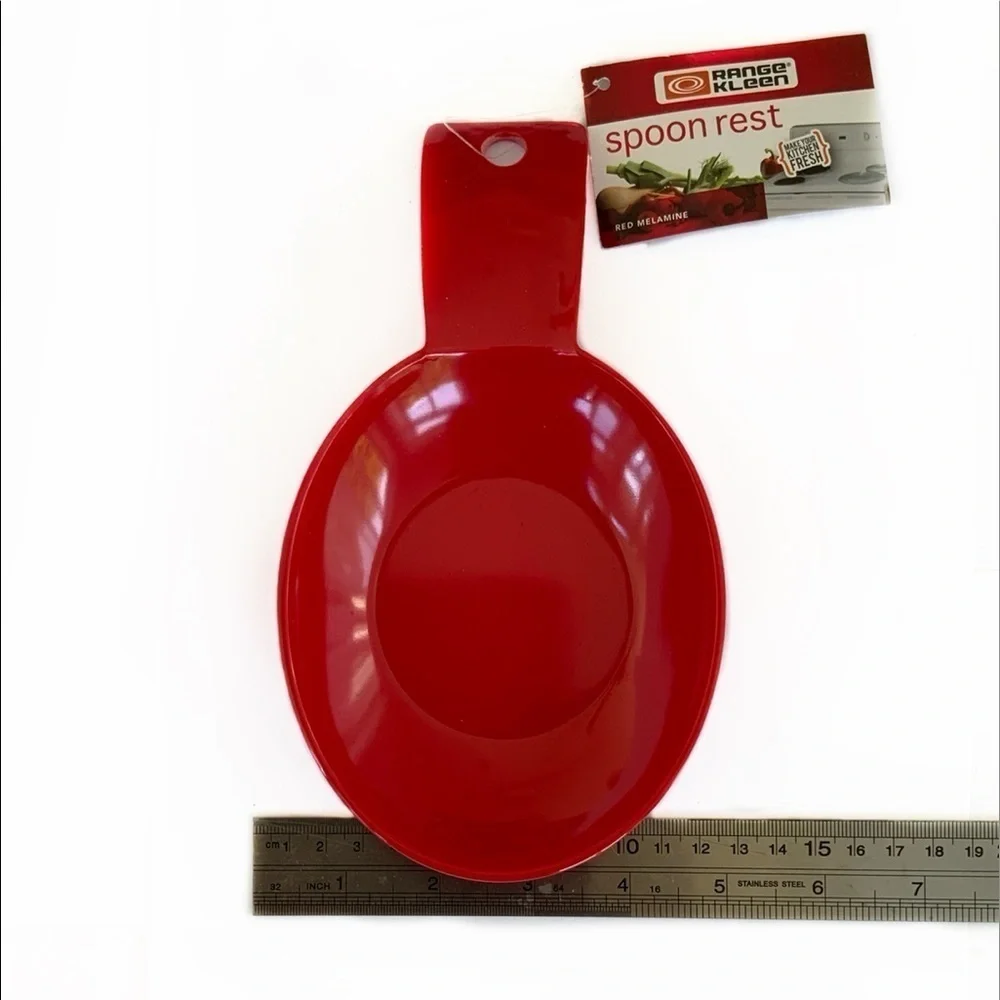 Range Kleen Christmas Red Buffet Spoon Rests Reusable Stackable 6 Piece Bundle